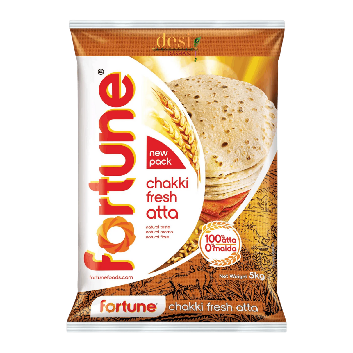 Fortune - Chakki Atta Whole Wheat Flour (5kg) 27.01.2027